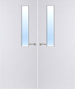 Load image into Gallery viewer, Paint Grade Premium 7G Glazed Pair FD30 Internal Fire Door
