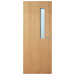 Load image into Gallery viewer, Oak Veneer 7G Glazed FD30 Internal Fire Door
