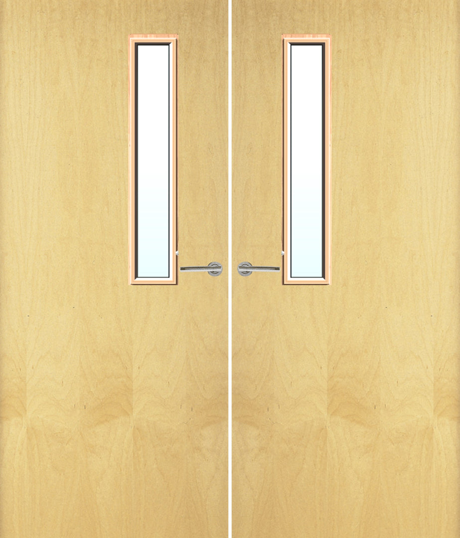 Ash Veneer 7G Glazed Pair FD30 Internal Fire Door