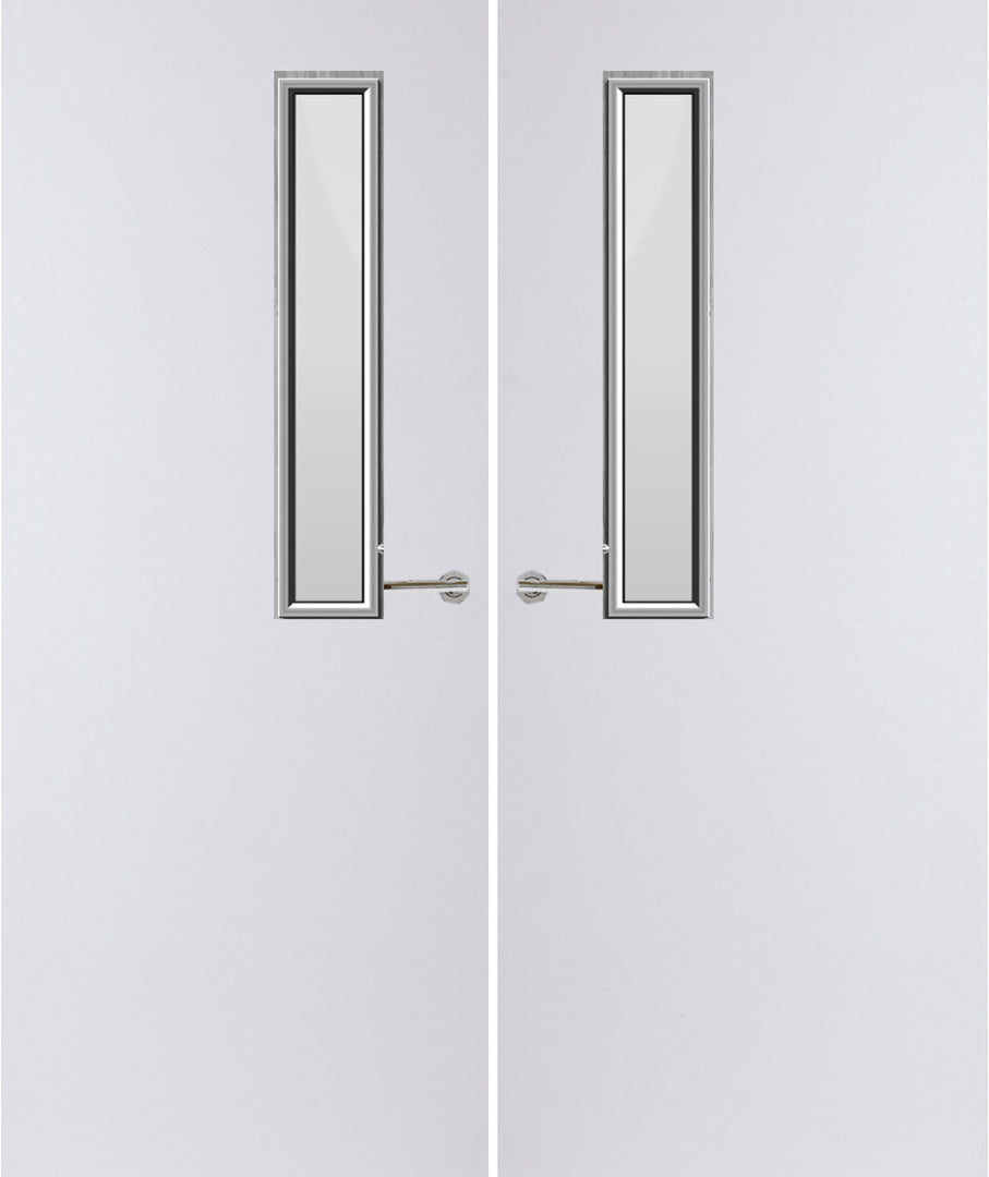 Paint Grade Premium 7G Glazed Pair FD30 Internal Fire Door