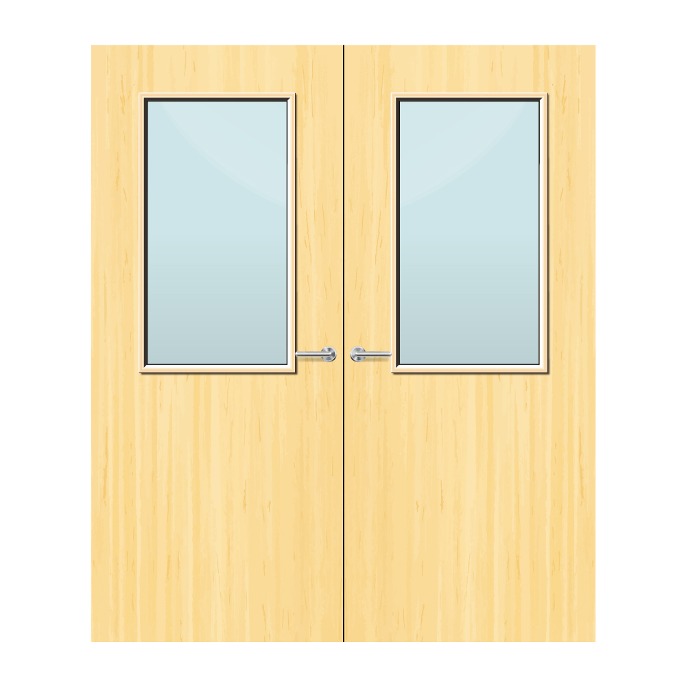 Koto Veneer 8G Glazed Pair FD60 Internal Fire Door