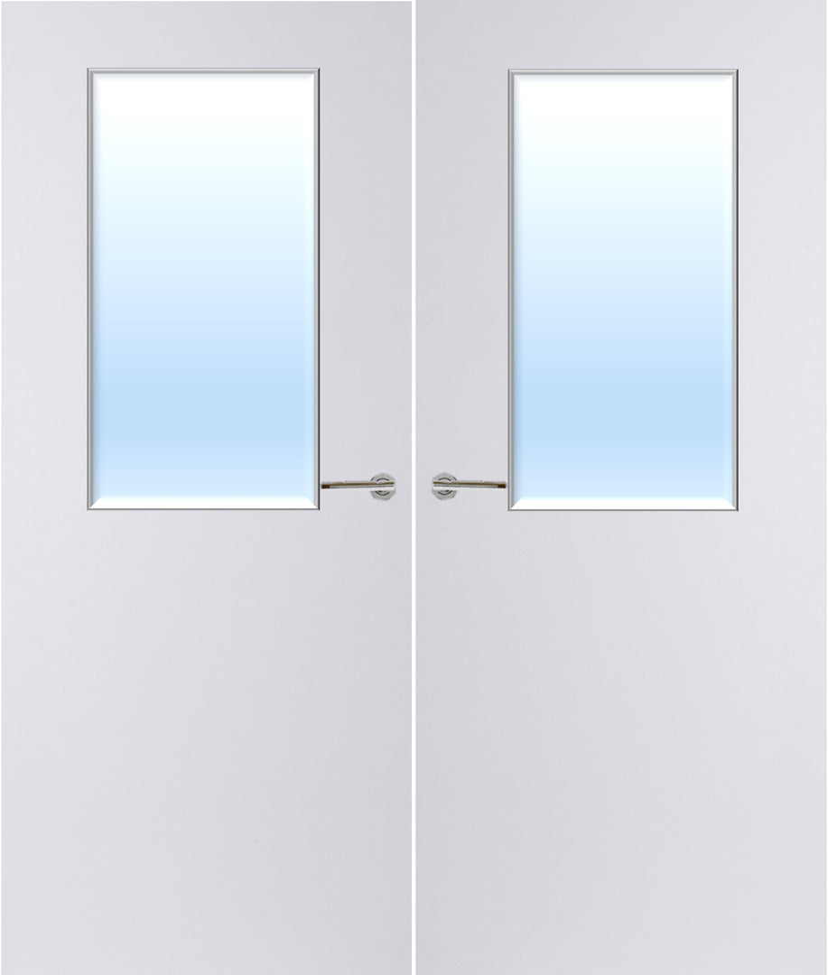 Paint Grade Premium 8G Glazed Pair FD30 Internal Fire Door