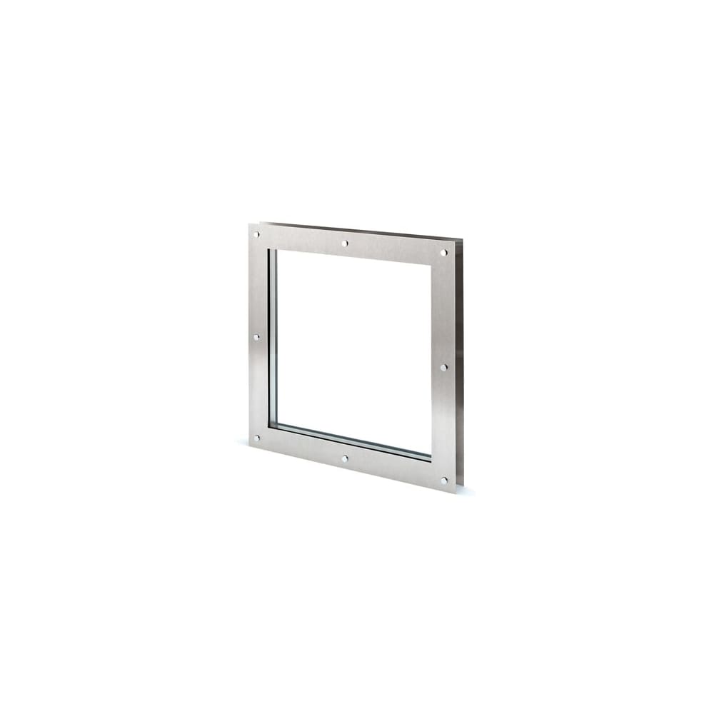 Designs Square Twin Glazed Vision Panel 360x360mm FD30 Brushed Stainless Steel