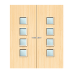 Load image into Gallery viewer, Ash Veneer 22G Glazed Pair FD30 Internal Fire Door
