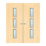 Load image into Gallery viewer, Ash Veneer 23G Glazed Pair FD30 Internal Fire Door
