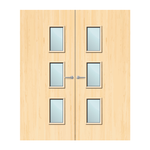 Load image into Gallery viewer, Ash Veneer 28G Glazed Pair FD30 Internal Fire Door
