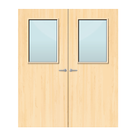 Load image into Gallery viewer, Ash Veneer 2G Glazed Pair FD60 Internal Fire Door
