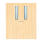 Load image into Gallery viewer, Ash Veneer 3G Glazed Pair FD60 Internal Fire Door
