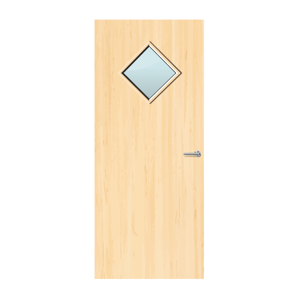 Ash Veneer 6G Glazed FD30 Internal Fire Door