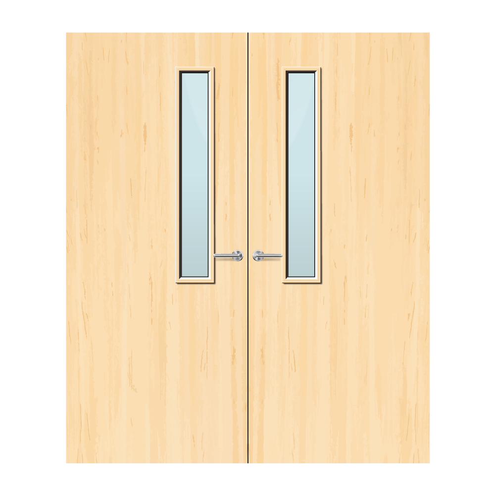 Ash Veneer 7G Glazed Pair FD60 Internal Fire Door