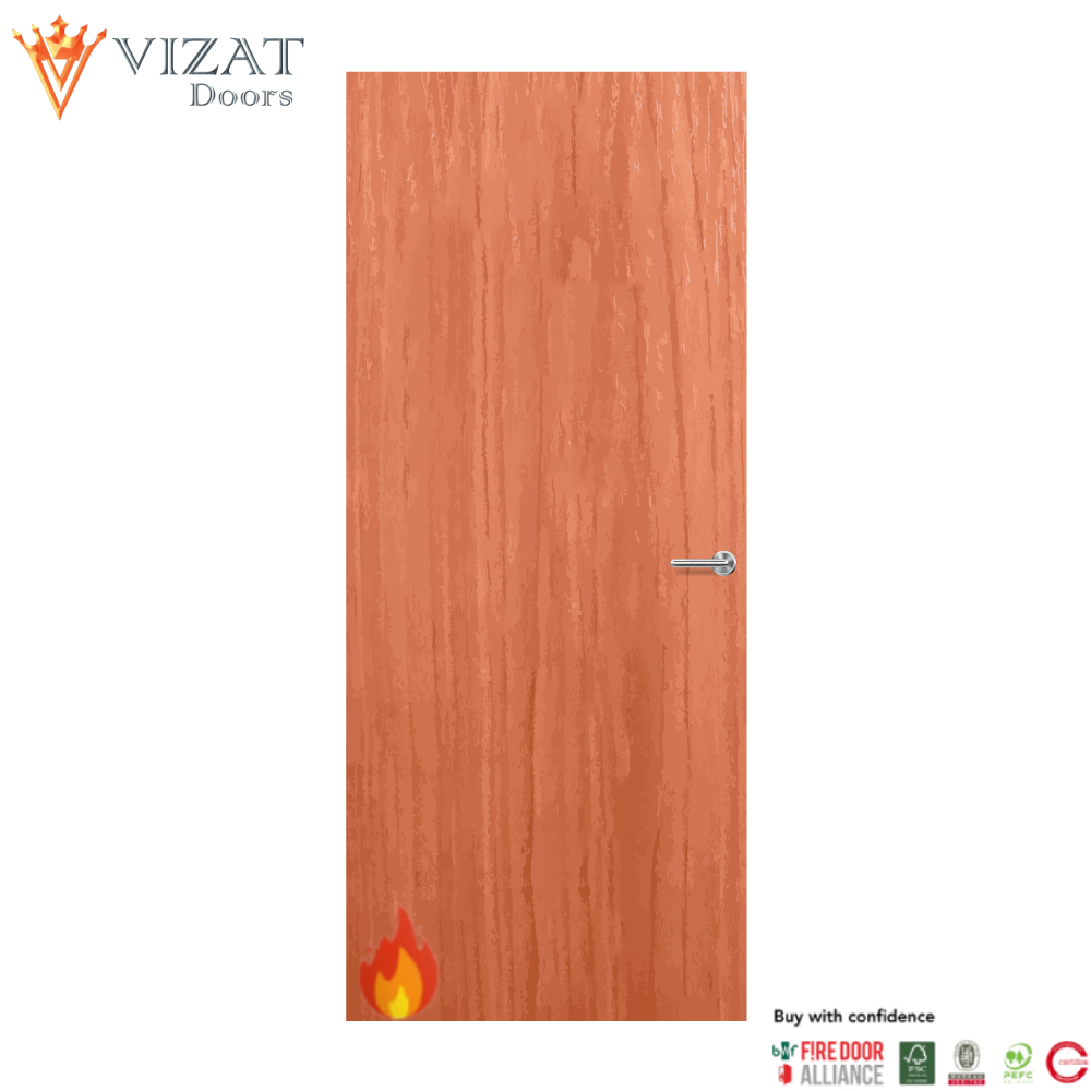 Cherry Veneer Non Glazed FD60 Internal Fire Door