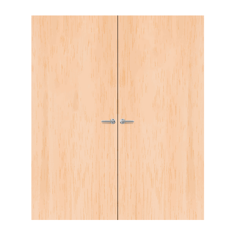 Maple Veneer Non Glazed Pair FD30 Internal Fire Door