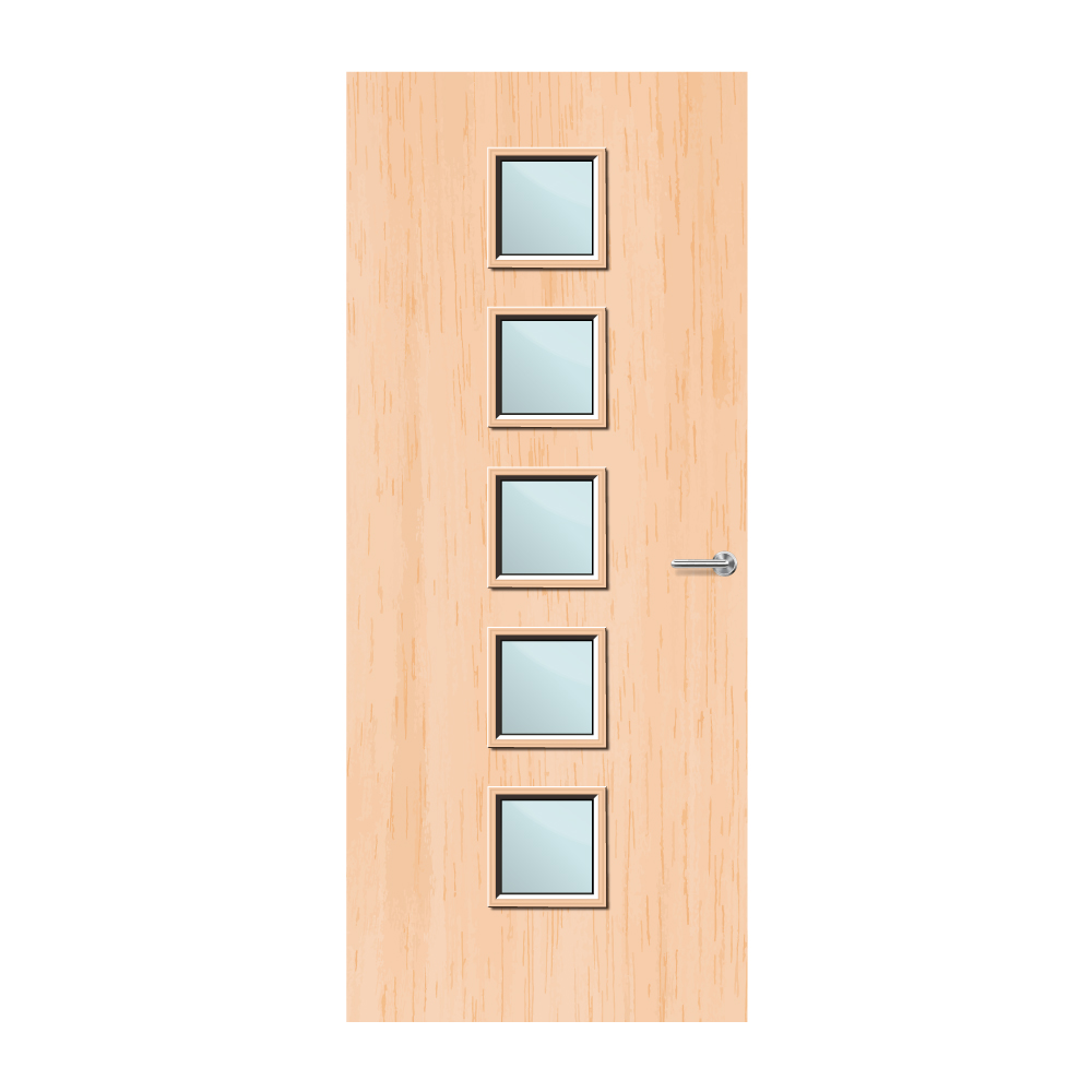 Maple Veneer 10G Glazed FD30 Internal Fire Door