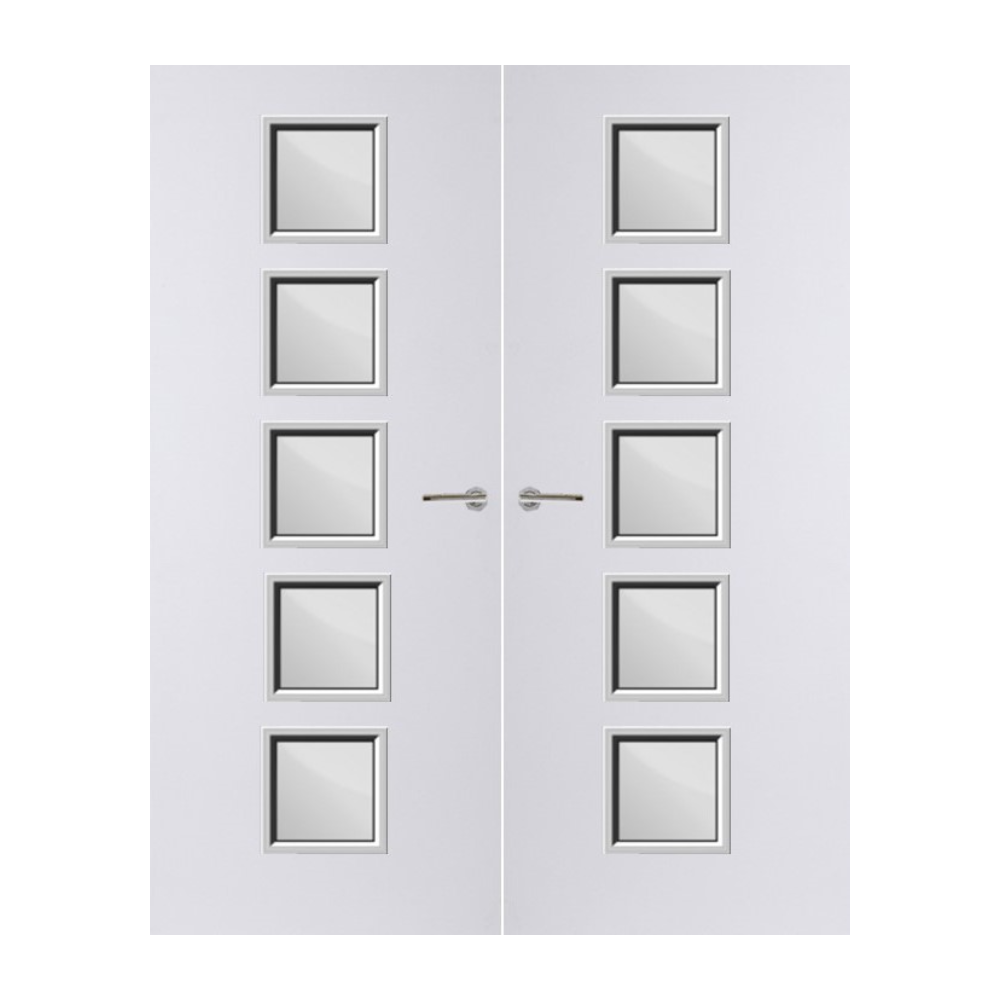 Internal Plywood Paint Grade Premium 10G Glazed Pair FD60 Fire Door