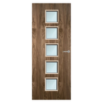 Load image into Gallery viewer, Walnut Veneer 10G Glazed FD60 Internal Fire Door

