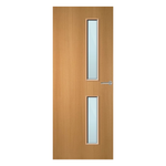 Load image into Gallery viewer, Beech Veneer 16G Glazed FD60 Internal Fire Door

