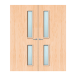 Load image into Gallery viewer, Maple Veneer 16G Glazed Pair FD30 Internal Fire Door
