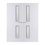 Load image into Gallery viewer, Internal Plywood Paint Grade Premium 16G Glazed Pair FD60 Fire Door
