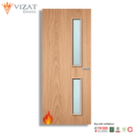 Load image into Gallery viewer, Plywood Paint Grade 16G Glazed FD30 Internal Fire Door
