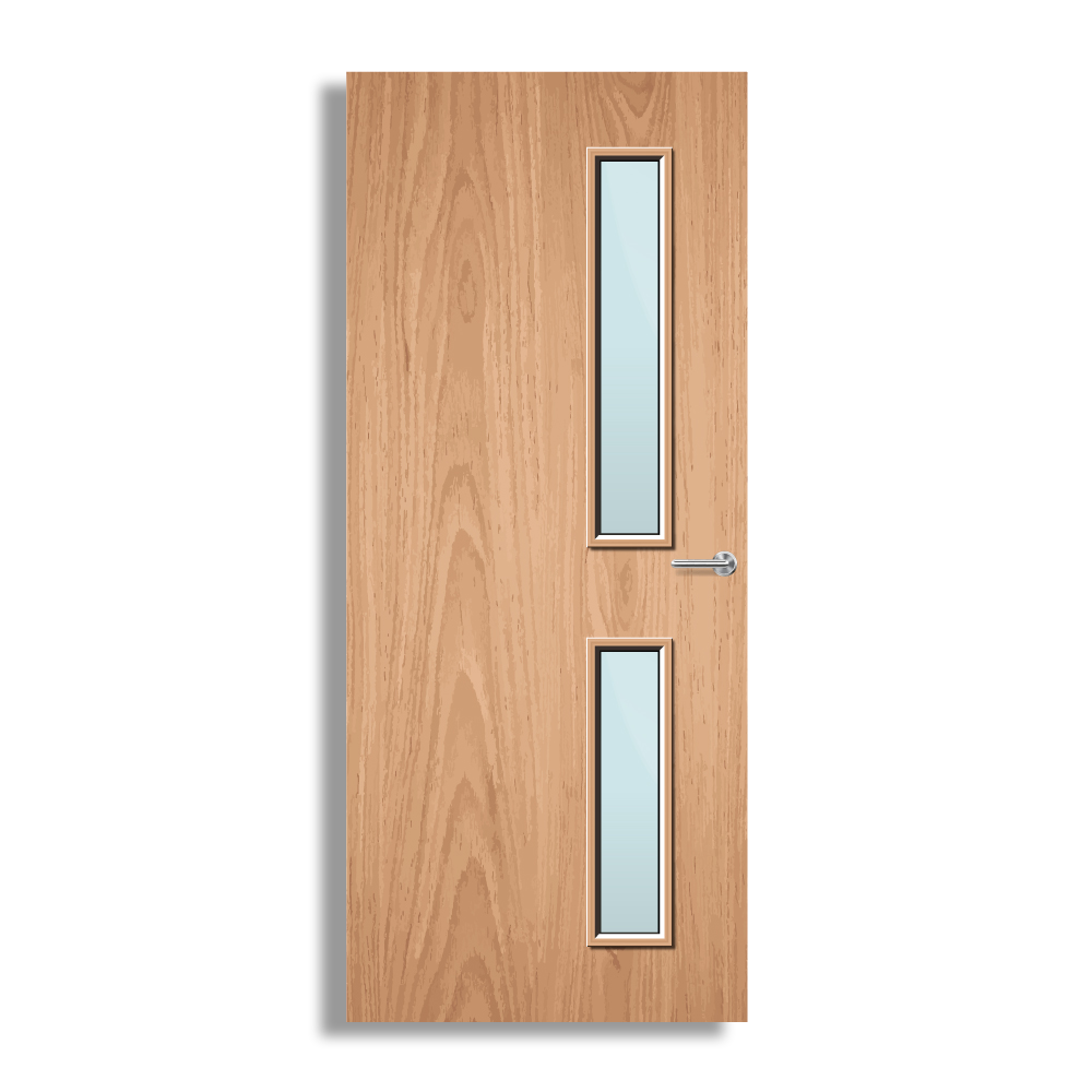 Plywood Paint Grade 16G Glazed FD30 Internal Fire Door