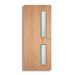 Load image into Gallery viewer, Plywood Paint Grade 16G Glazed FD30 Internal Fire Door
