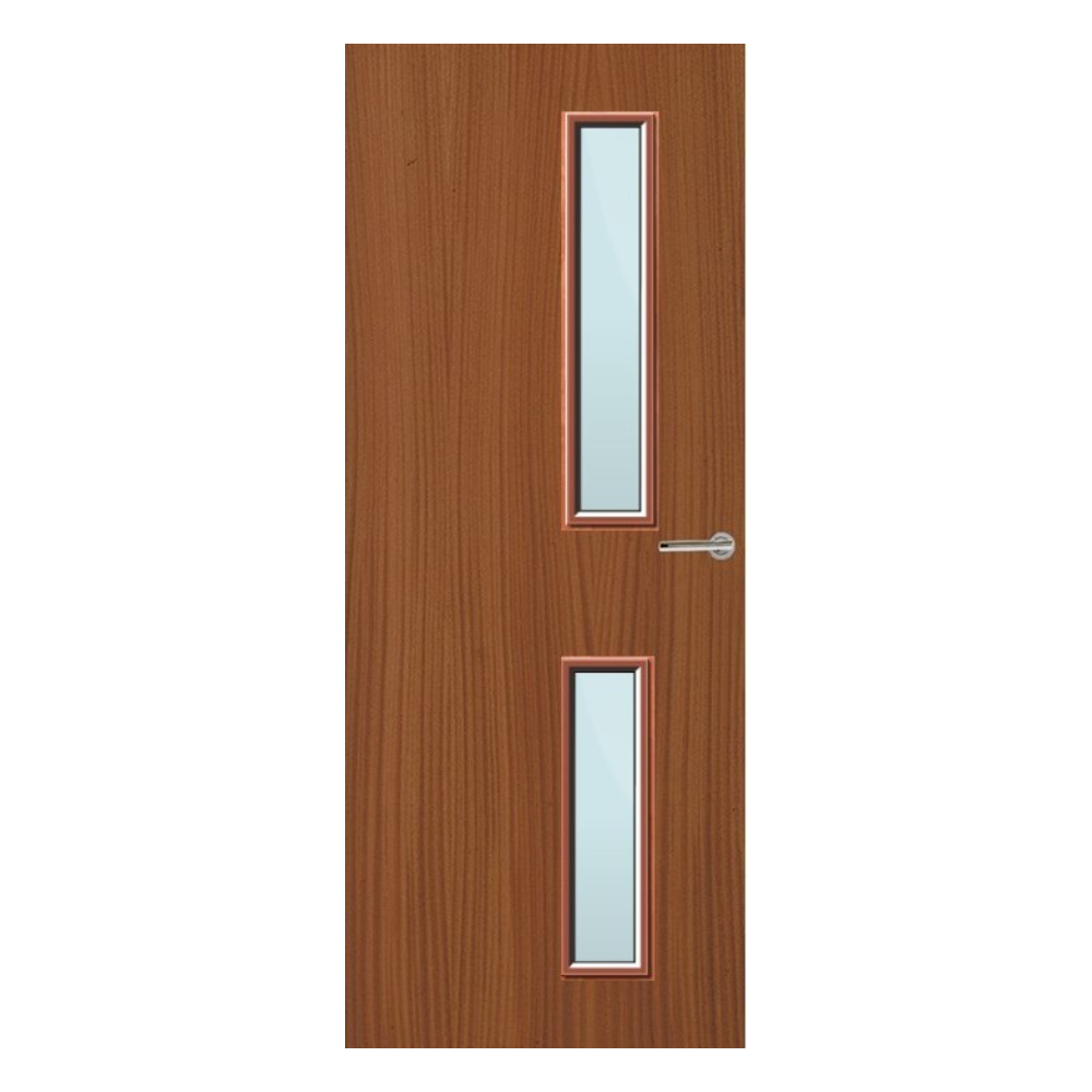 Sapele Veneer 16G Glazed FD60 Internal Fire Door