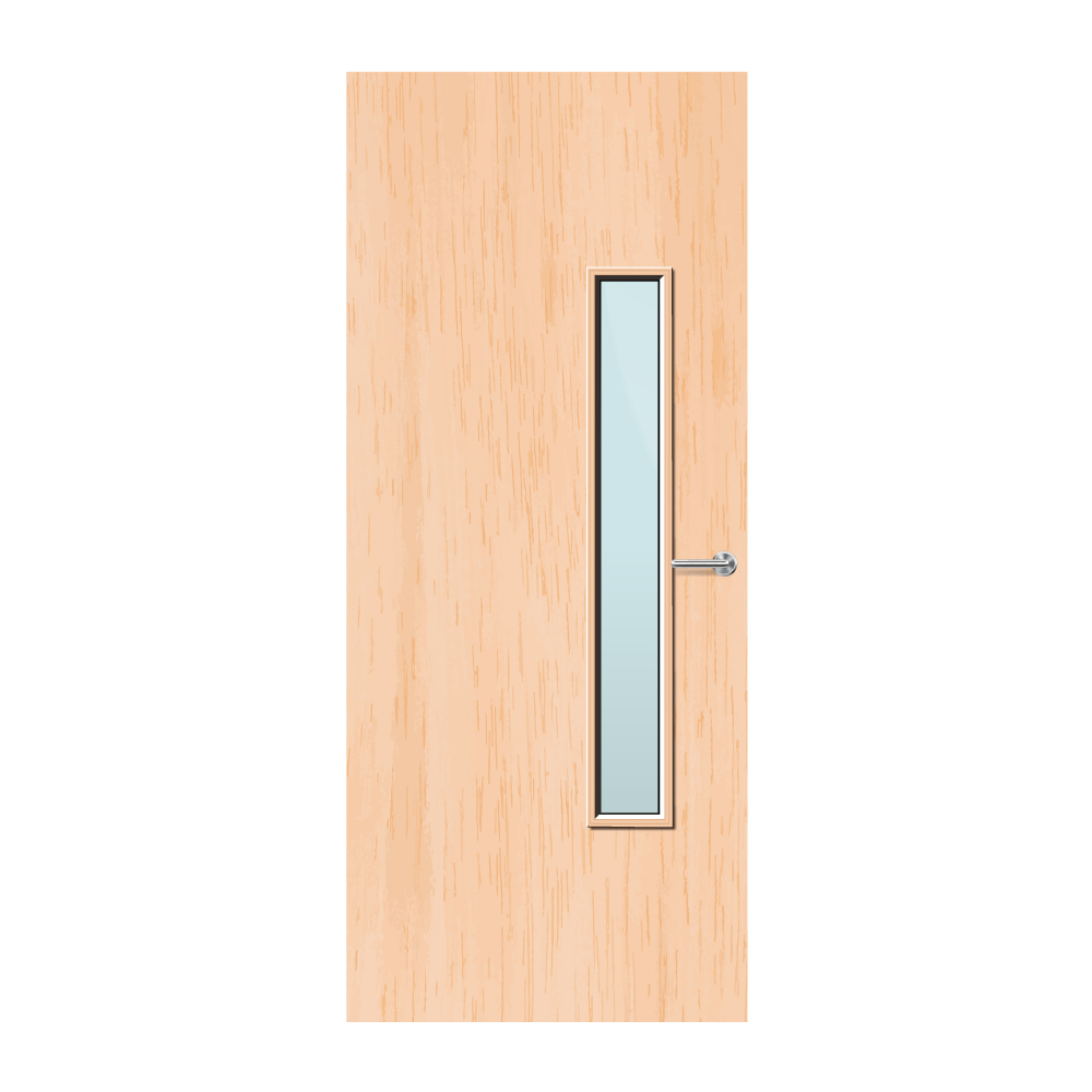 Maple Veneer 18G Glazed FD30 Internal Fire Door