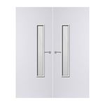 Load image into Gallery viewer, Internal Plywood Paint Grade Premium 18G Glazed Pair FD60 Fire Door
