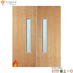 Load image into Gallery viewer, Oak Veneer 18G Glazed Pair FD60 Internal Fire Door
