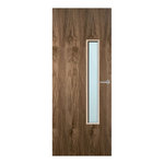 Load image into Gallery viewer, Walnut Veneer 18G Glazed FD30 Internal Fire Door
