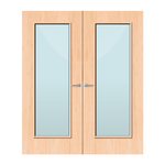 Load image into Gallery viewer, Maple Veneer 19G Glazed Pair FD60 Internal Fire Door
