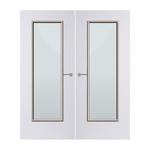 Load image into Gallery viewer, Internal Plywood Paint Grade Premium 19G Glazed Pair FD30 Fire Door
