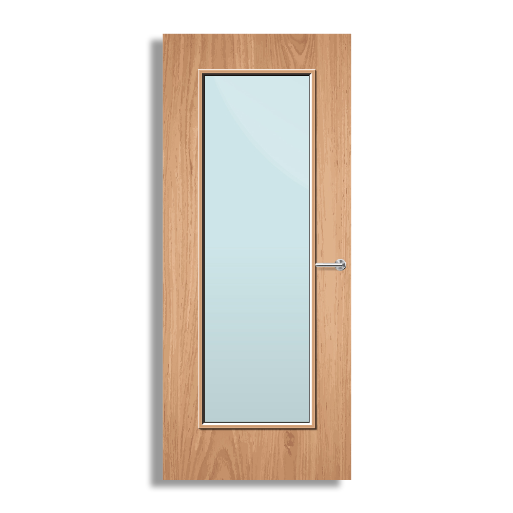 Plywood Paint Grade 19G Glazed FD60 Internal Fire Door