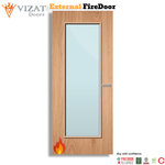Load image into Gallery viewer, External Plywood Paint Grade 19G Glazed FD60 Fire Door
