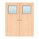 Load image into Gallery viewer, Maple Veneer 1G Glazed Pair FD60 Internal Fire Door
