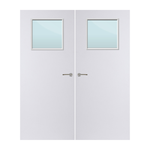 Load image into Gallery viewer, Internal Plywood Paint Grade Premium 1G Glazed Pair FD60 Fire Door
