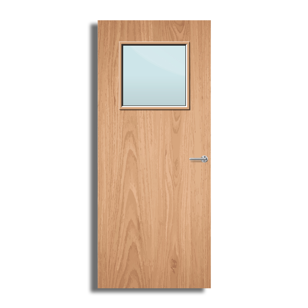 Plywood Paint Grade 1G Glazed FD60 Internal Fire Door