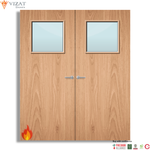 Load image into Gallery viewer, Plywood Paint Grade 1G Glazed Pair FD30 Internal Fire Door
