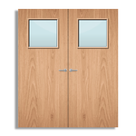 Load image into Gallery viewer, Plywood Paint Grade 1G Glazed Pair FD30 Internal Fire Door
