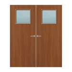 Load image into Gallery viewer, Sapele Veneer 1G Glazed Pair FD60 Internal Fire Door
