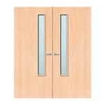 Load image into Gallery viewer, Maple Veneer 20G Glazed Pair FD60 Internal Fire Door
