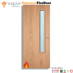 Load image into Gallery viewer, External Plywood Paint Grade 20G Glazed FD60 Fire Door
