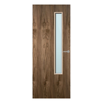 Load image into Gallery viewer, Walnut Veneer 20G Glazed FD30 Internal Fire Door
