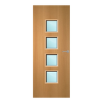 Load image into Gallery viewer, Beech Veneer 22G Glazed FD60 Internal Fire Door
