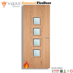 Load image into Gallery viewer, External Plywood Paint Grade 22G Glazed FD60 Fire Door
