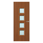 Load image into Gallery viewer, Sapele Veneer 22G Glazed FD60 Internal Fire Door
