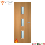 Load image into Gallery viewer, Beech Veneer 23G Glazed FD30 Internal Fire Door
