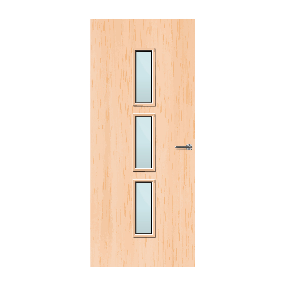 Maple Veneer 23G Glazed FD60 Internal Fire Door