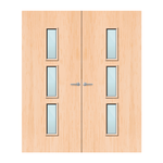 Load image into Gallery viewer, Maple Veneer 23G Glazed Pair FD60 Internal Fire Door

