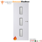 Load image into Gallery viewer, External Plywood Paint Grade Premium 23G Glazed FD30 Fire Door
